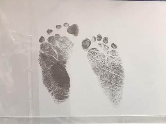 A print of Freddie's feet.