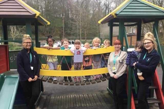 The Cherubs Pleasley team with some of their children