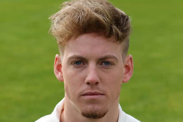 Tom Moores, who showed some late resistance with the bat for Notts (PHOTO BY: Jason Chadwick)
