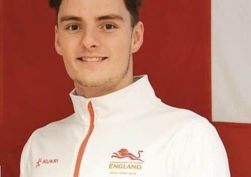 Mansfield's Elliot Clogg in his Team England gear at the Commonwealth Games on the Gold Coast in Australia.