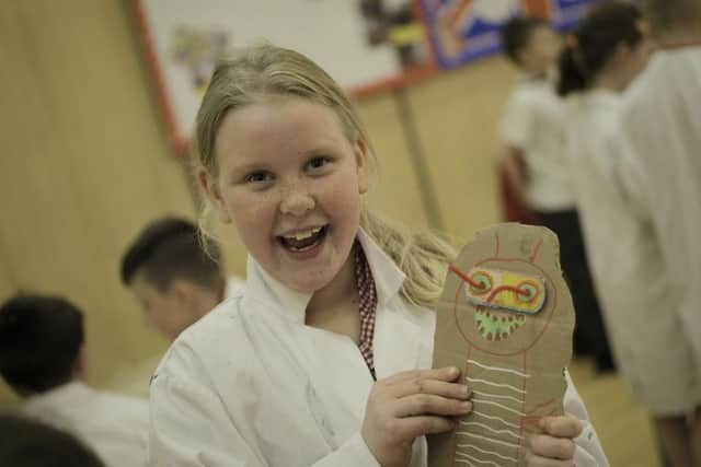 Morven Park pupils used a variety of items to make music as part of the creative workshop. Photo EON/Page One