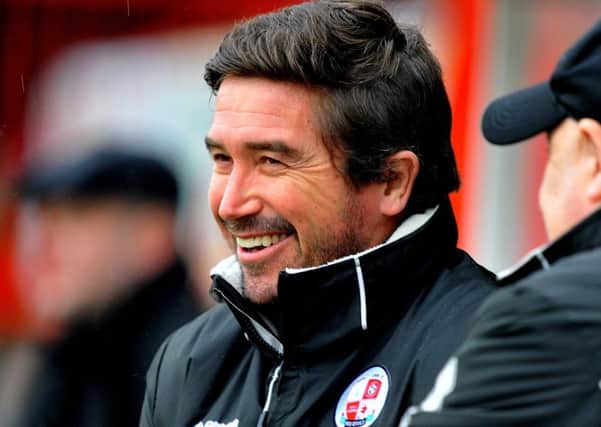Crawley Town FC v Grimsby Town FC. Harry Kewell.  Pic Steve Robards SR1804130