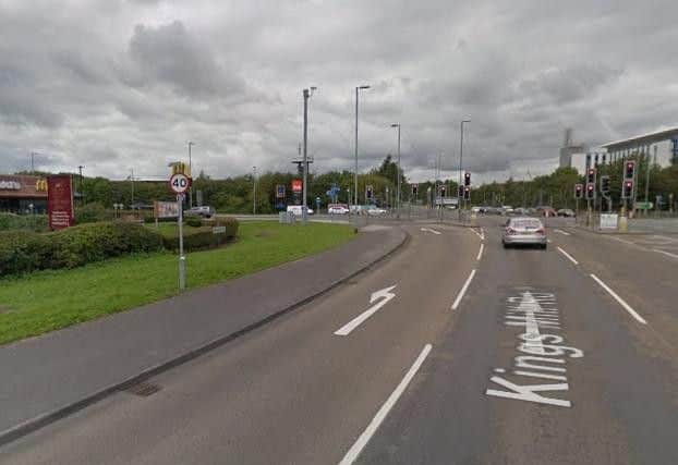 Traffic has been stopped on Kings Mill Road East