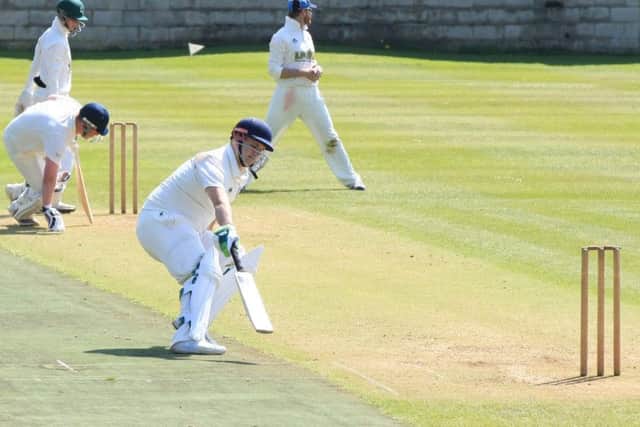 Kimberley Institute CC -1st XI Vs Cuckney CC 1st XI on Saturday May 5th 2018. Kimberley batsman Tom Roe.