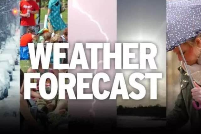 Weather forecast for Derbyshire.