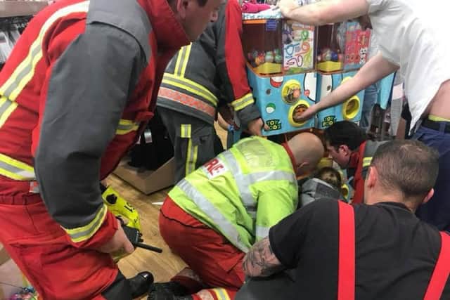 Stapleford Fire Station posted this picture of the rescue on its Facebook page.