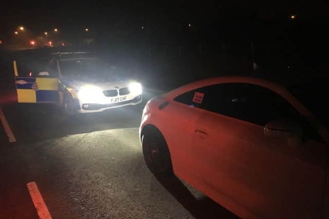 When the car was pulled over in April.