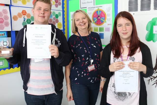 Tristan Jones and Britney Rayner with tutor Kate Allsopp