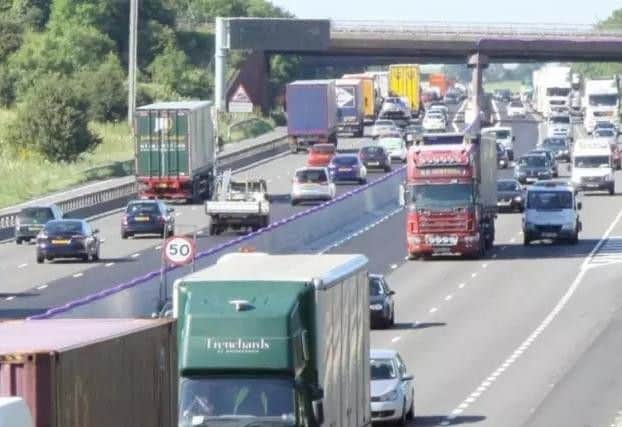 There are slight delays on the M1 after an incident with a lorry
