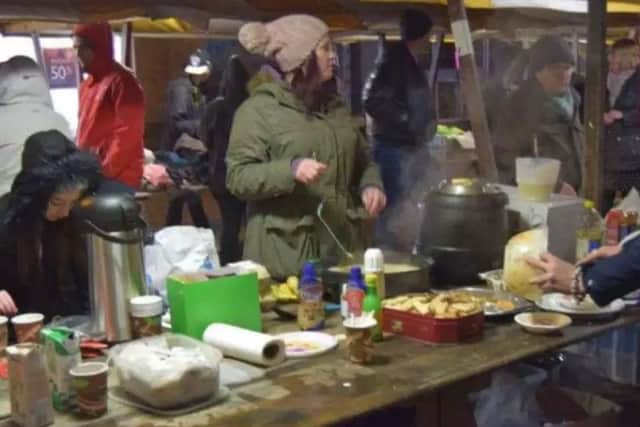 The soup kitchen has been in several venues over the years.