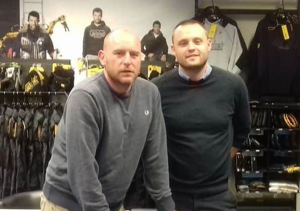 Malcolm Hall, boss of Hall-Fast, with Mansfields MP, Ben Bradley (right).