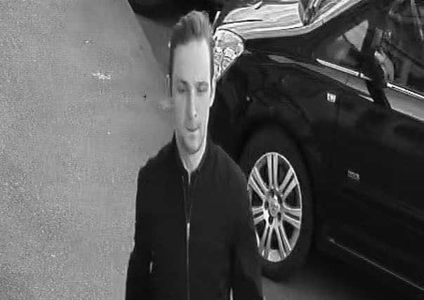 Pictured is an image police have released of a man they wish to speak with to help them with their enquiries into "a suspicious incident".
