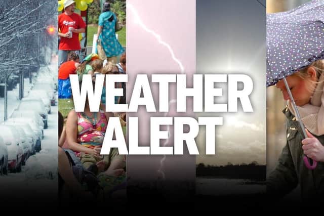 Weather warning for flooding.