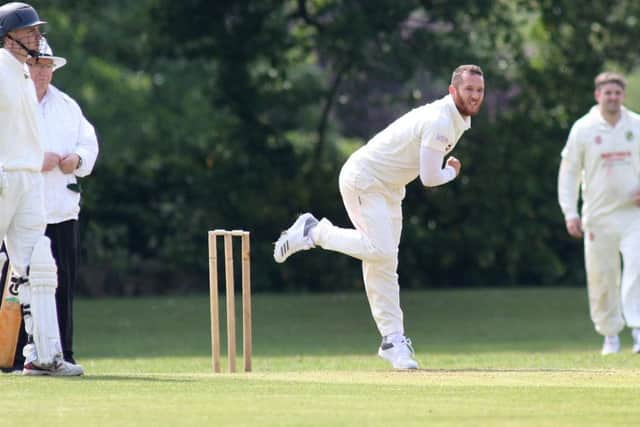 Ashover CC v Selston, Ashover bowler Jay Bailey