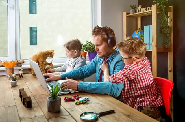 Working from home with little ones in tow, especially if they’ve got school work they need help with, can be demanding (Photo: Shutterstock)