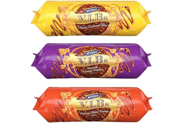 The new biscuits come in Classic Caramel Bliss, Heavenly Chocolate Hazelnut and Luscious Blood Orange flavours.
(Credit: Pladis)