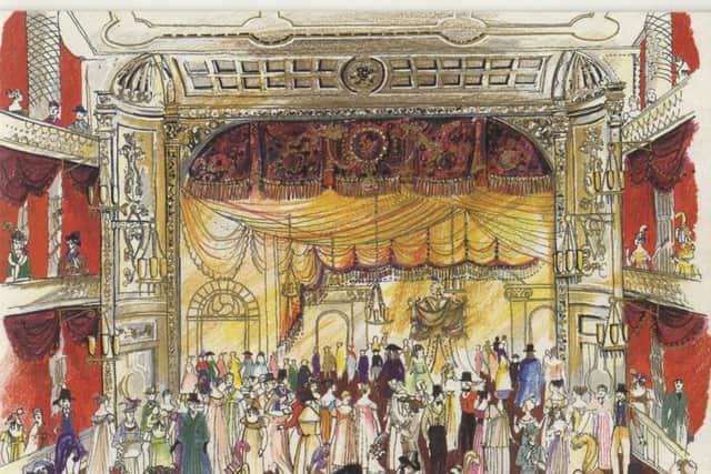 Sketch depicting the Theatre Royal at Bath in the 19th century (image: Theatres Trust Collections)