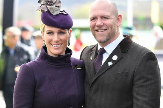 Zara and Mike Tindall at Cheltenham Racecourse - the couple have given birth to a son, who has been named Lucas Philip Tindall (Photo: PA/PA Wire)
